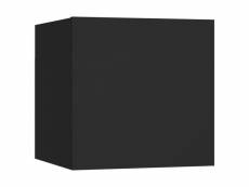 Vidaxl meuble tv mural noir 30,5x30x30 cm