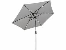 Vidaxl parasol en porte-à-faux avec led 3 m blanc sable 42204