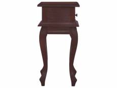 Vidaxl table de chevet marron classique 35x30x60 cm bois d'acajou 288819