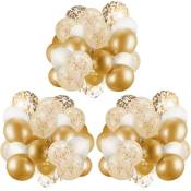 60 Pack Gold Balloons + Gold Confetti Balloons W/ribbon Balloons Gold Gold Balloon Gold Latex Balloons Golden Balloons White And Gold Balloo - Crea