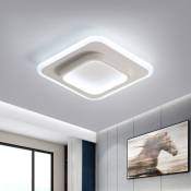 AISKDAN Plafonnier LED 21W 2700LM Carré Moderne Blanc Froid 6500K Acrylique éclairage Intérieur Chambre Couloir Balcon Cuisine Diamètre 24cm