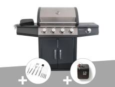 Barbecue à gaz Piretto + Malette 8 ustensiles + Weber Connect Smart Grilling Hub - Jardideco