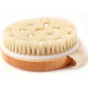 Beauty Dry Brushing Body Brush - pour le Massage à sec du Corps - en Poils naturels et en Bois