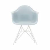 Chaise DAR - Eames Plastic Armchair / (1950) - Pieds blancs - Vitra bleu en plastique
