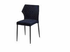 Chaise elégante louis revêtement en cuir synthétique ignifuge - matériel chr pro - bleupiètement acier/assise cuir synthétique - ignifuge