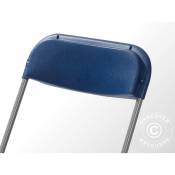 Chaise pliante 43x45x80cm, Bleu/Gris, 10 pièces - Bleu