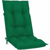 Coussins de chaise de jardin 6 pcs Vert 120x50x7 cm