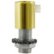 Creative Cables - Serre-câble cylindrique en métal avec tige, écrou et rondelle - 2 pièces Laiton - Laiton