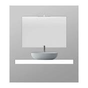 Decohor - Plan de toilette Salle de bain hauteur 10cm solid surface en résine minérale, plusieurs couleurs disponibles 60X46CM