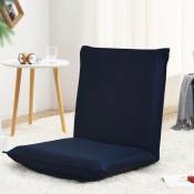 Décoshop26 - Chaise de sol pliable tatami inclinable en 6 position 44x54x53 cm bleu marine