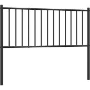 Décoshop26 - Tête de lit accessoire couchage chambre à coucher meuble 75 cm métal noir - noir