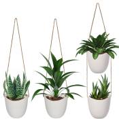 Drillpro - Ensemble de 4 vases suspendus en céramique
