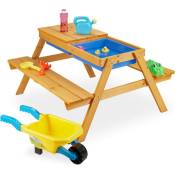 Dripex Table et chaises pour enfants en bois, jeu 2