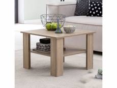 Finebuy table basse bois mdf table de salon 60 x 42 x 60 cm | table d'appoint style moderne | meubles en bois table de sofa | table en bois carreé