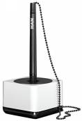 HAN 17651-32, stylo sur socle i-Line, accessoire élégant aux belles formes, quaité premium, avec chaîne extra-longue, blanc noir