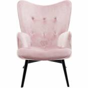 Karedesign Fauteuil Vicky velours rose Kare Design