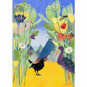 Komar - Papier peint panoramique Twittering - 200 x 280 cm de multicolore