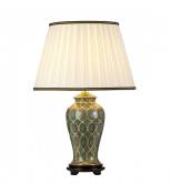 Lampe de table Sashi Vert avec or et brun 68 Cm