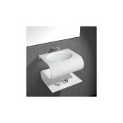 Lavabo Suspendu Design - Solid Surface Blanc Mat -