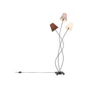 Melis - Lampadaire avec Abat-Jour - 3 lumière - h 1300 mm - Blanc - Moderne - éclairage intérieur - Salon i Chambre - Blanc - Qazqa
