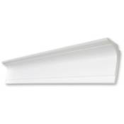 Moulure multi-fonction L100 (pour ruban led et cache-rideau) - polystyrène - blanc - 60 x 100 mm - long. 2 m - 25 pces (=50 m) - Blanc - Decosa
