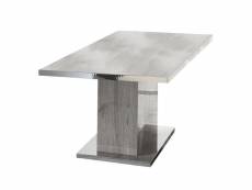 Naktam - table rectangulaire aspect chêne gris laqué