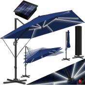 Parasol Parapluie sun xl 300 x 300 cm Couverture incluse + sécurité anti-vent Pivotant Inclinable Basculant Grand parasol de marché Rotation 360°