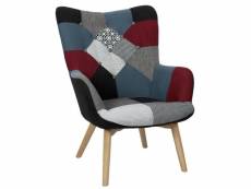 Paris prix - fauteuil design patchwork "milano" 99cm multicolore