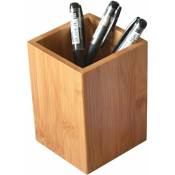 Porte-crayon de bureau en bois de bambou, support polyvalent,