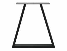 Set de 2 pieds de table greiling métal noir 40 x 10
