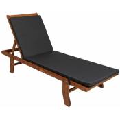 Setgarden - Coussin de chaise longue 190x60x4cm, anthracite,