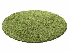 Shaggy - tapis uni rond - vert 160 x 160 cm LIFE1601601500GREEN