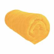 Soleil D'ocre - Plaid microfibre polaire 140x200 cm jaune, par Jaune