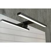Spot de salle de bains avec éclairage LED - Modèle Spot Noir - 4 cm x 30 cm (HxL) - Noir