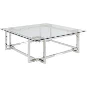 Table basse Clara 120x120cm argentée Kare Design