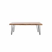 Table basse en bois d'acacia massif, 110x60x39 cm,