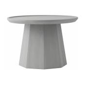 Table d'appoint en bois gris clair 65 cm Pine gris