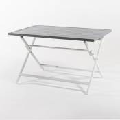 Table d'extérieur pliante carrée en aluminium couleur