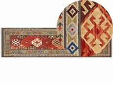 Tapis kilim en laine multicolore 80 x 300 cm urtsadzor 388885