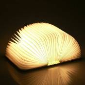 Ulisem - en bois, pliante, lampe de livre Lampes de livre à led magnétiques Lumières décoratives/Veilleuse usb Lampe de bureau rechargeable