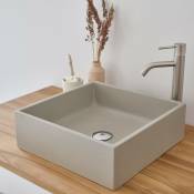 Vasque rectangulaire en béton gris 37 cm - Gris