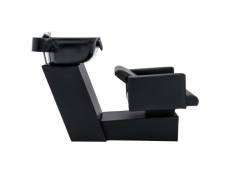 Vidaxl chaise de salon avec lavabo noir 129x59x82 cm similicuir