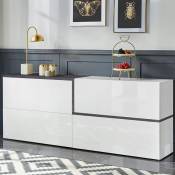 Web Furniture - Buffet salon cuisine 210cm 4 portes
