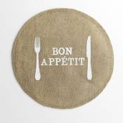 1001kdo - Set de table Jute Bon Appétit 38 cm