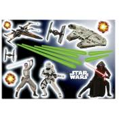 17 Stickers géant War Star Wars Rey, stormtrooper,
