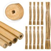 250x Tiges en bambou 150 cm, en bambou naturel, bâtons