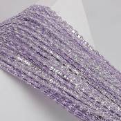Ahlsen 1 pc de rideau perlé chaîne rideau de fenêtre pompon panneau de fil volant (violet clair 100 200 cm) - white