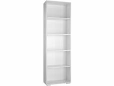 Bibliothèque étagère armoire meuble de rangement 5 niveaux 190 cm blanc helloshop26 08_0000234