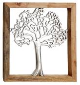 Cadre en bois et aluminium arbre de vie 37 cm