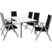 Casaria - Salon de jardin aluminium »Bern« 1 table